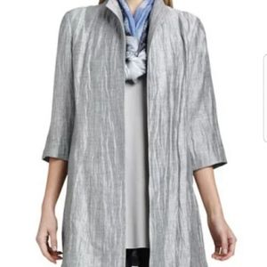 EILEEN FISHER CRINKLE LINEN  JACKET SIZE XS